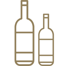 Different size bottles icon