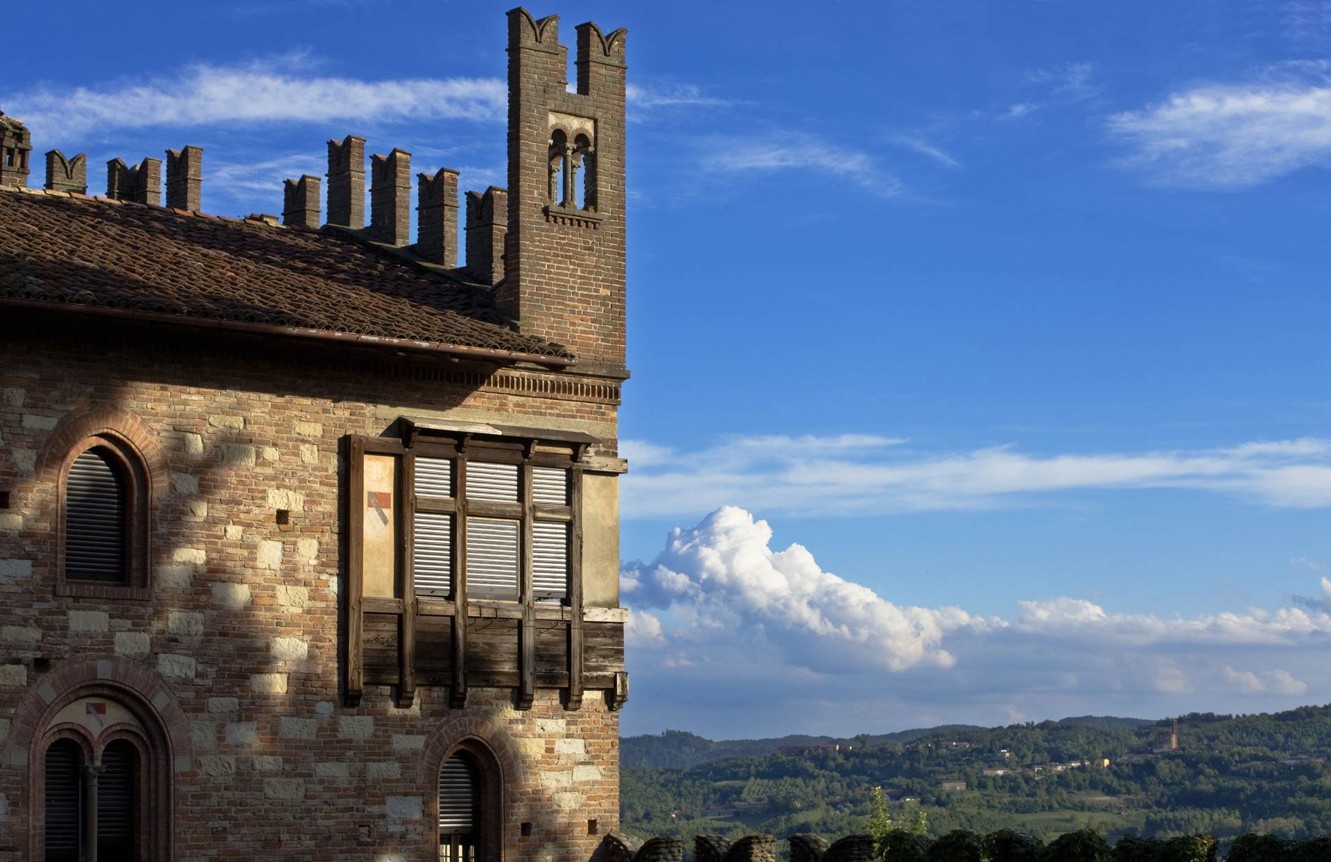 Dettaglio della Casa Caccia del Castello di Gabiano