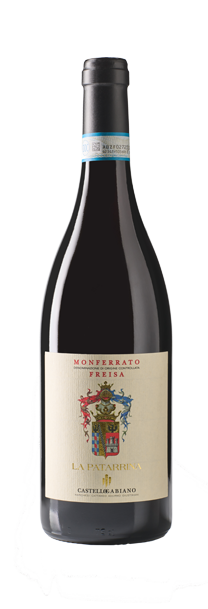 Bottle of La Patarrina wine, Monferrato Freisa DOC