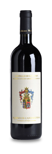Bottle of Rubino di Cantavenna wine DOC
