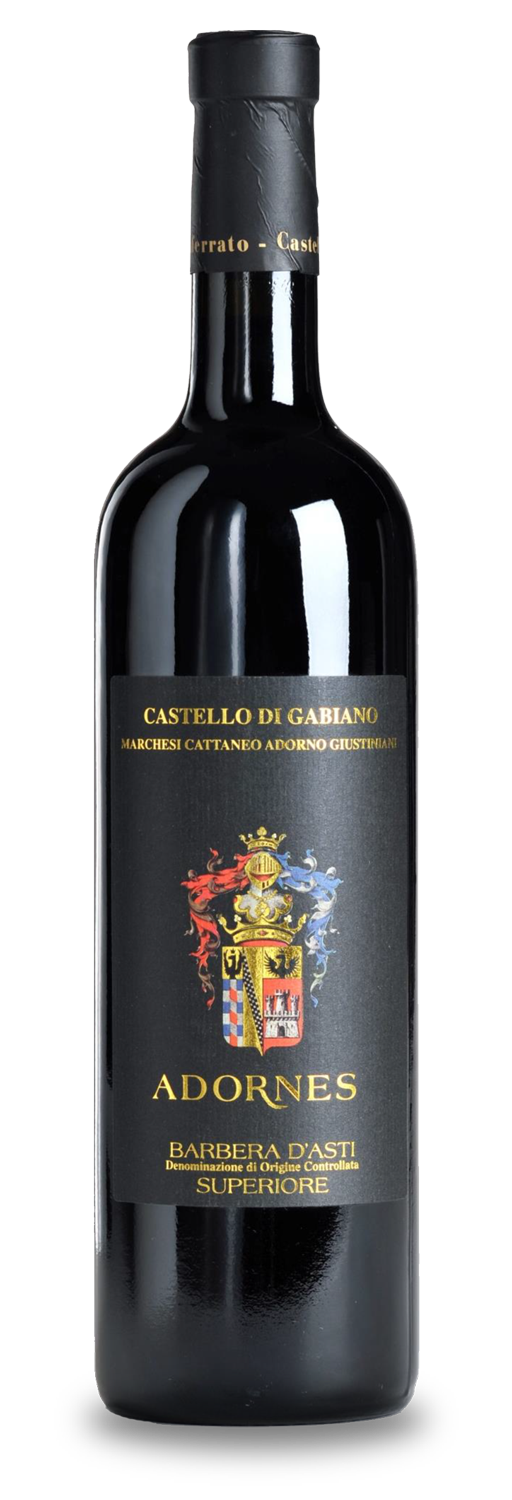 Bottle of Adornes wine, Barbera d'asti Superiore DOCG